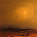 Oil painting of dusk in the desert